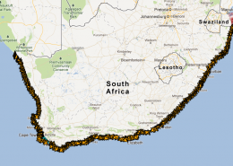 SA Map with kayak route