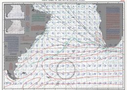 Southern Atlantic routing chart for Januay