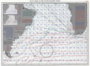 Southern Atlantic routing chart for Januay