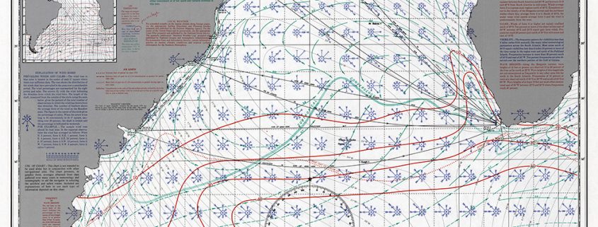 Southern Atlantic routing chart for Januay