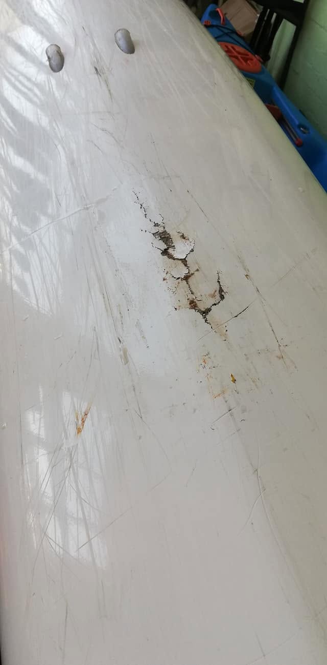 The gash exposed