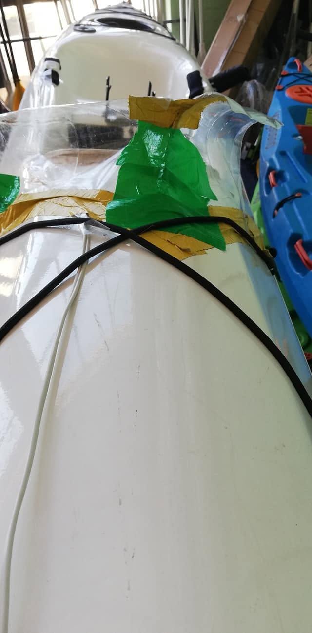 On the fly wave deflector made from a plastic 2l coke bottle