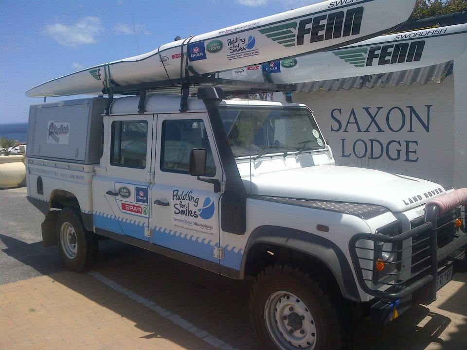 NSRI Station 15 Mossel Bay rescue boat escorting Richard's FENN ski across Mossel Bay