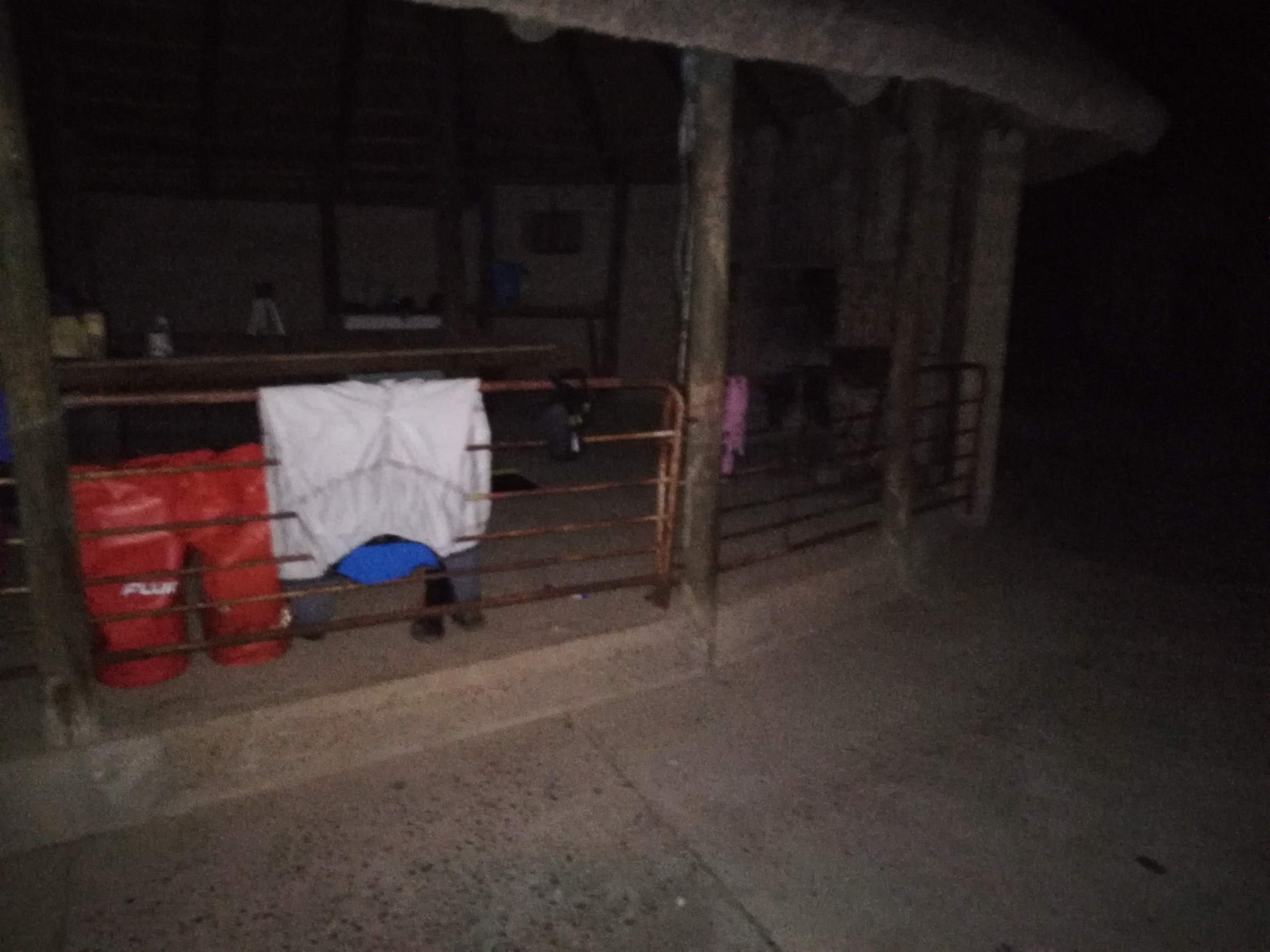 Gear hung to dry at the Napkysmond farm shed for the night