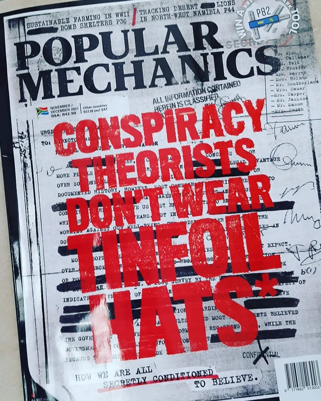 Popular Mechanics magazine article spread