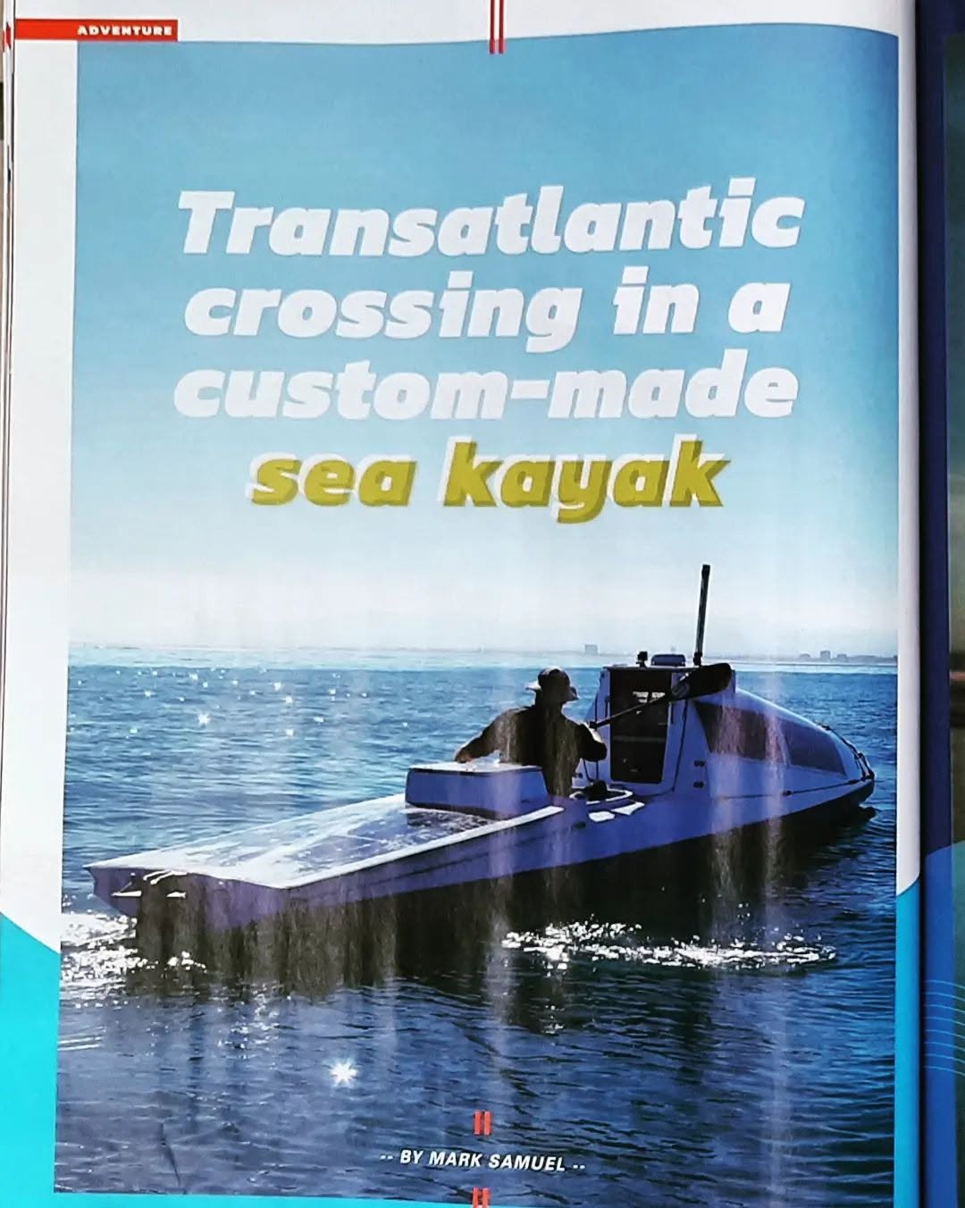 Popular Mechanics magazine feature on the transatlantic crossing